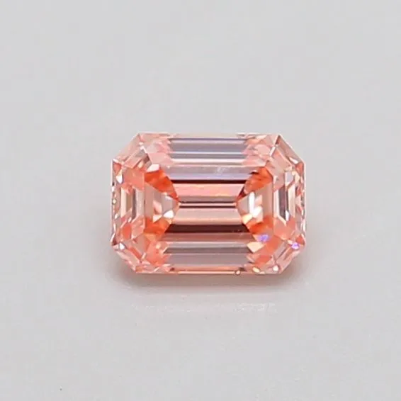 0.30ct EMERALD Fancy Intense Pink VS2 Coloured Lab diamond