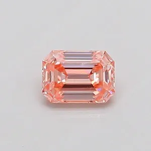 0.3ct EMERALD Fancy Intense Pink VS2 Coloured Lab diamond