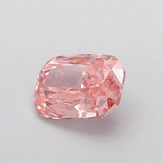 0.93ct CUSHION Fancy Vivid Pink VVS2 Coloured Lab diamond