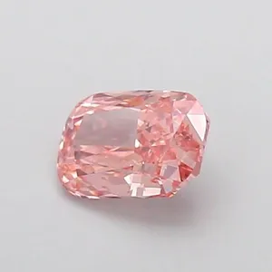 0.93ct CUSHION Fancy Vivid Pink VVS2 Coloured Lab diamond