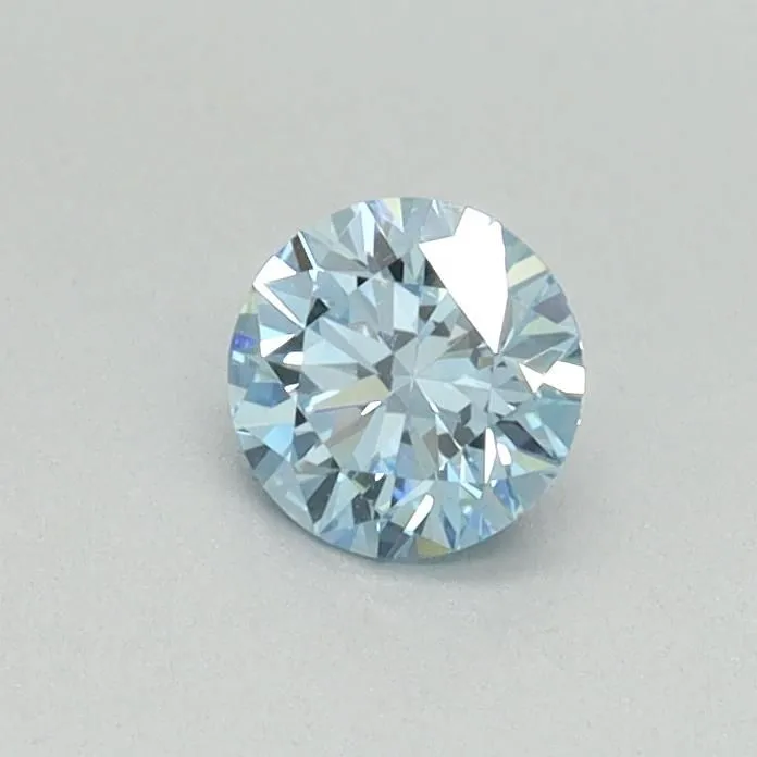 0.34ct ROUND Fancy Vivid Blue VS2 Coloured Lab diamond