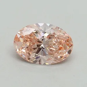 0.51ct OVAL Fancy Vivid Pink VS2 Coloured Lab diamond