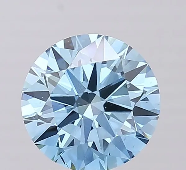 0.67ct ROUND Fancy Vivid Pink VS1 Coloured Lab diamond
