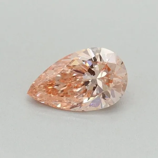 0.31ct PEAR Fancy Vivid Pink VS1 Coloured Lab diamond