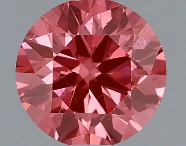 0.4ct ROUND Fancy Vivid Purple Pink VS2 Coloured Lab diamond