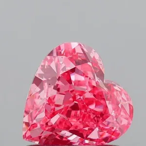 1.01ct HEART Fancy Vivid Pink SI1 Coloured Lab diamond