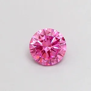 0.32ct ROUND Fancy Vivid Pink VS2 Coloured Lab diamond