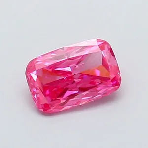 0.49ct CUSHION Fancy Vivid Pink VVS2 Coloured Lab diamond