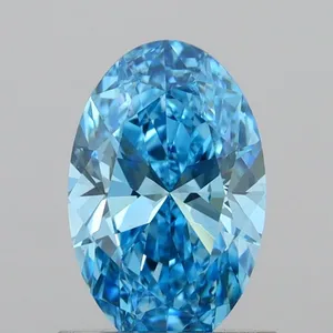 1ct OVAL Fancy Vivid Blue VVS2 Coloured Lab diamond