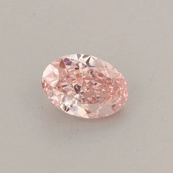0.31ct OVAL Fancy Vivid Pink VS1 Coloured Lab diamond