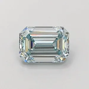 1.23ct EMERALD Fancy Green Blue VS1 Coloured Lab diamond