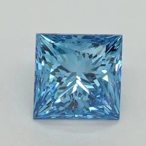 1.52ct PRINCESS Fancy Vivid Blue VS2 Coloured Lab diamond