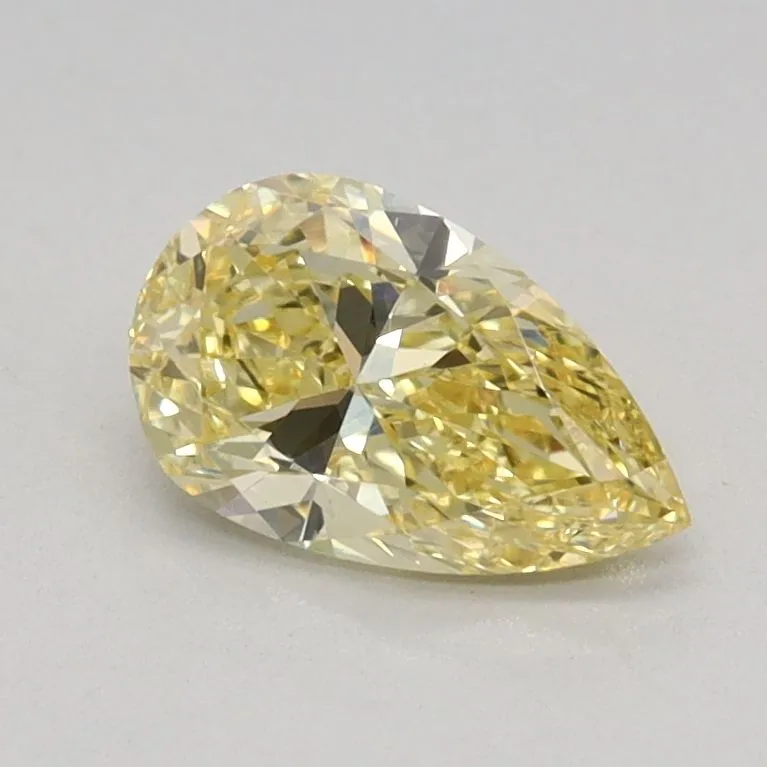 0.52ct PEAR Fancy Intense Yellow VS1 Coloured Lab diamond