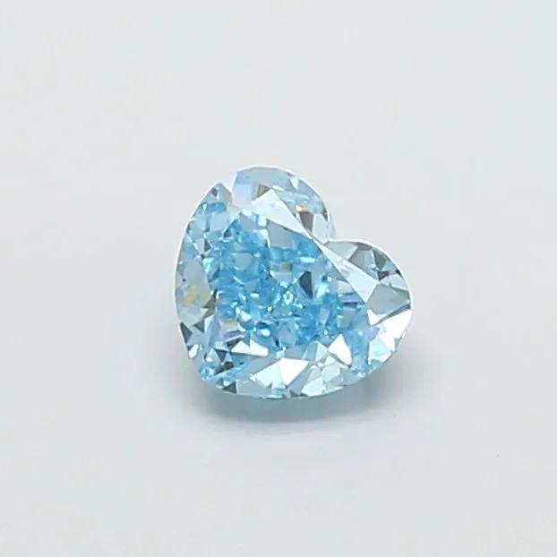 1.08ct HEART Fancy Vivid Blue VVS2 Coloured Lab diamond