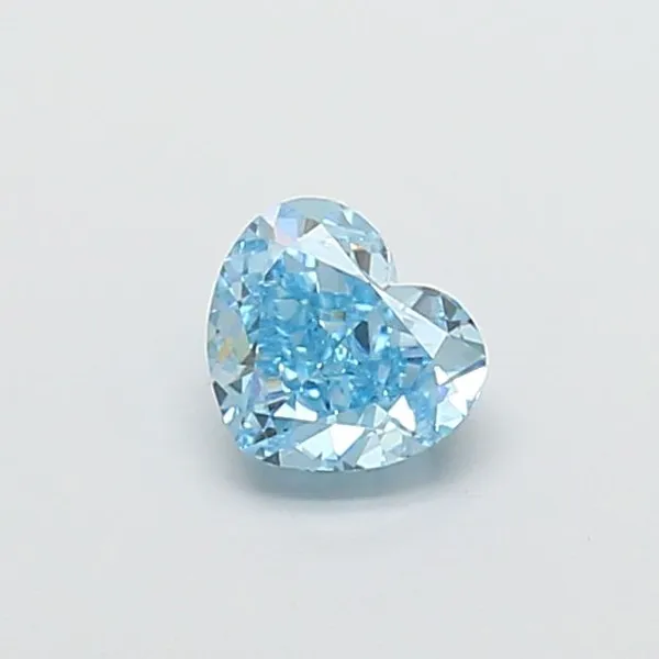 1.08ct HEART Fancy Vivid Blue VVS2 Coloured Lab diamond
