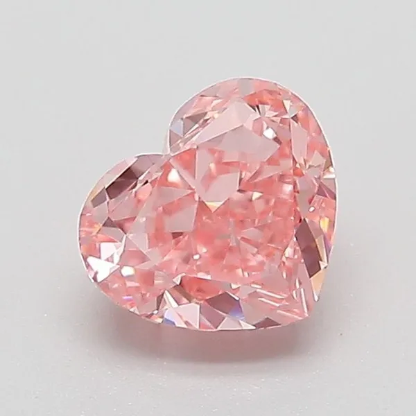 1.06ct HEART Fancy Vivid Pink VVS2 Coloured Lab diamond