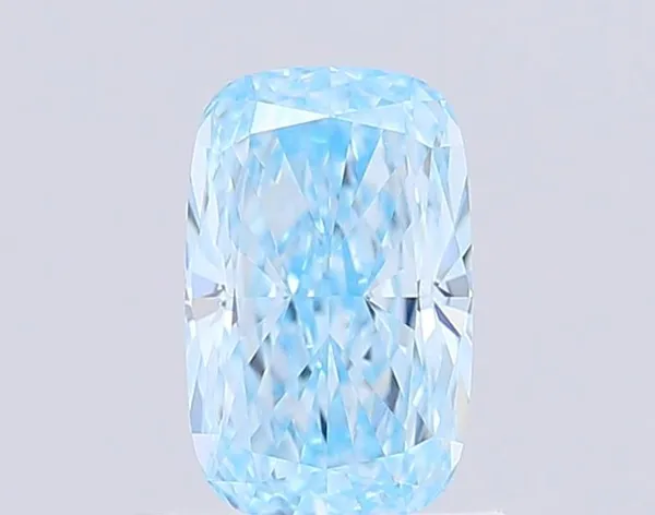 1.05ct CUSHION Fancy Vivid Blue VVS2 Coloured Lab diamond