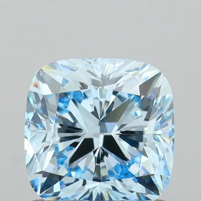 1.11ct CUSHION Fancy Vivid Blue VVS1 Coloured Lab diamond