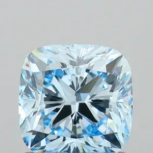 1.11ct CUSHION Fancy Vivid Blue VVS1 Coloured Lab diamond