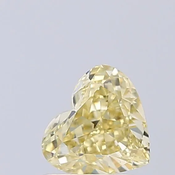 1.04ct HEART Fancy Light Yellow VS1 Coloured Lab diamond