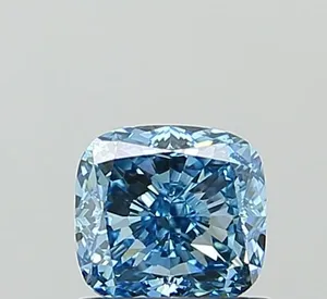 1.01ct CUSHION Fancy Vivid Blue VS1 Coloured Lab diamond