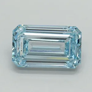 1.08ct EMERALD Fancy Intense Blue VVS2 Coloured Lab diamond
