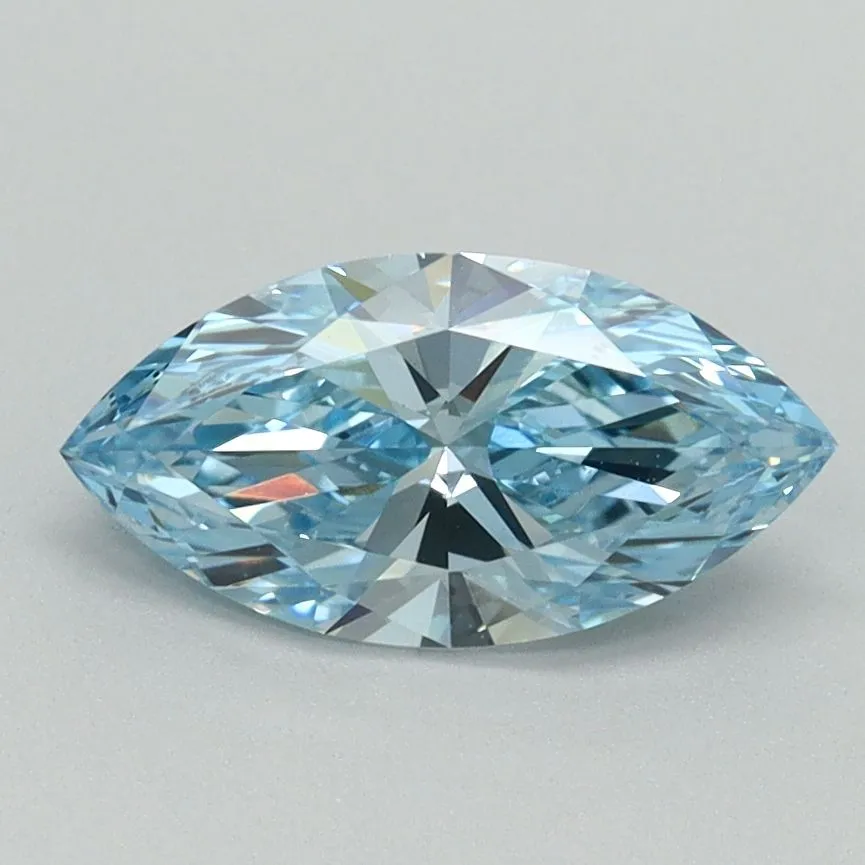 1.01ct MARQUISE Fancy Vivid Blue VVS2 Coloured Lab diamond