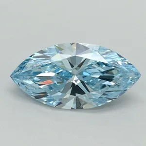 1.01ct MARQUISE Fancy Vivid Blue VVS2 Coloured Lab diamond