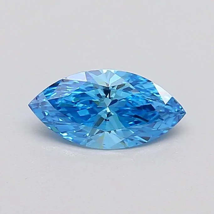 0.50ct MARQUISE Fancy Vivid Blue VS1 Coloured Lab diamond