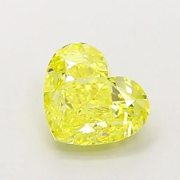 1.18ct HEART Fancy Vivid Yellow VVS2 Coloured Lab diamond