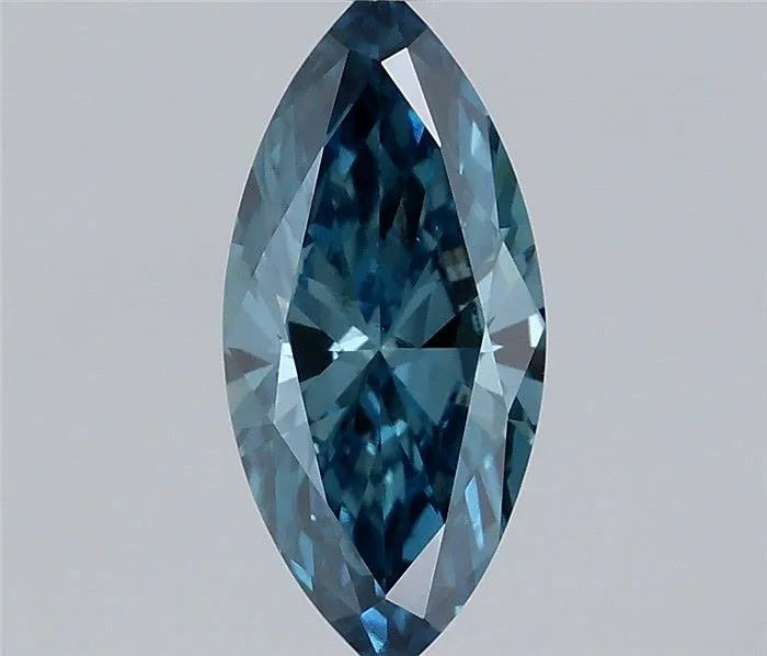 0.42ct MARQUISE Fancy Vivid Blue VS2 Coloured Lab diamond