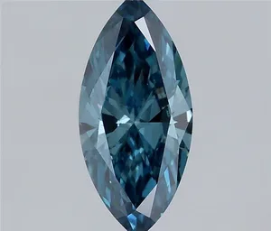 0.42ct MARQUISE Fancy Vivid Blue VS2 Coloured Lab diamond