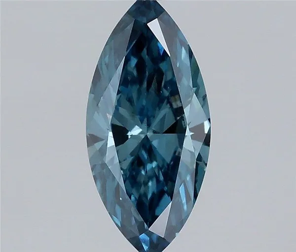 0.42ct MARQUISE Fancy Vivid Blue VS2 Coloured Lab diamond