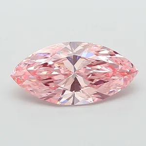 2.5ct MARQUISE Fancy Vivid Pink VS1 Coloured Lab diamond