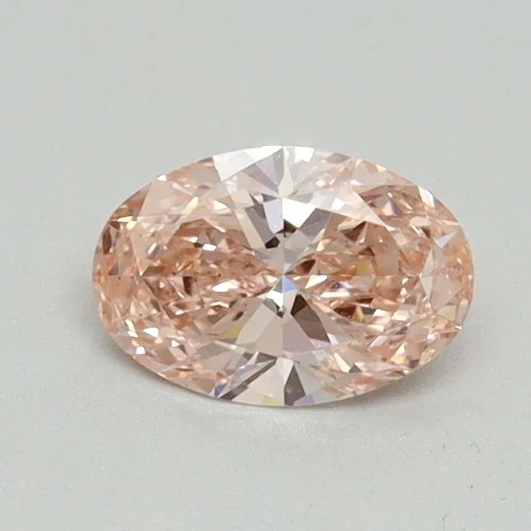 0.52ct OVAL Fancy Vivid Pink VS2 Coloured Lab diamond