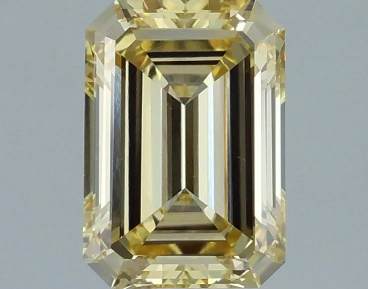 1.31ct EMERALD Fancy Intense Yellow VVS2 Coloured Lab diamond