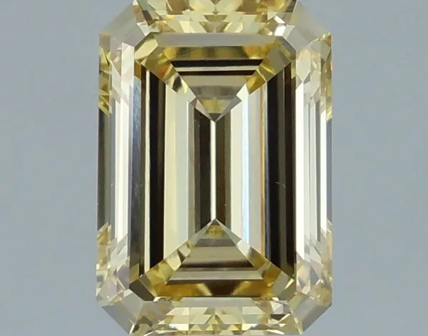1.31ct EMERALD Fancy Intense Yellow VVS2 Coloured Lab diamond