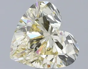 1.04ct HEART Fancy Light Yellow VVS2 Coloured Lab diamond