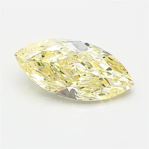0.9ct MARQUISE Fancy Yellow VVS2 Coloured Lab diamond