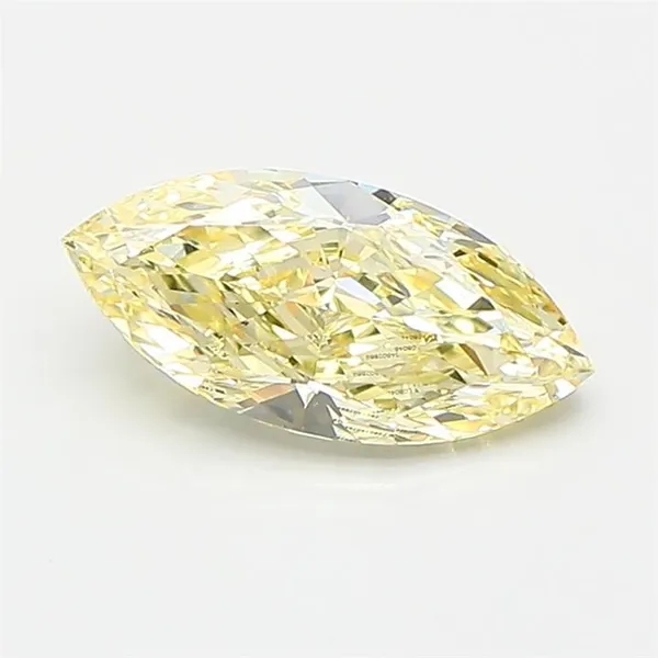 0.9ct MARQUISE Fancy Yellow VVS2 Coloured Lab diamond