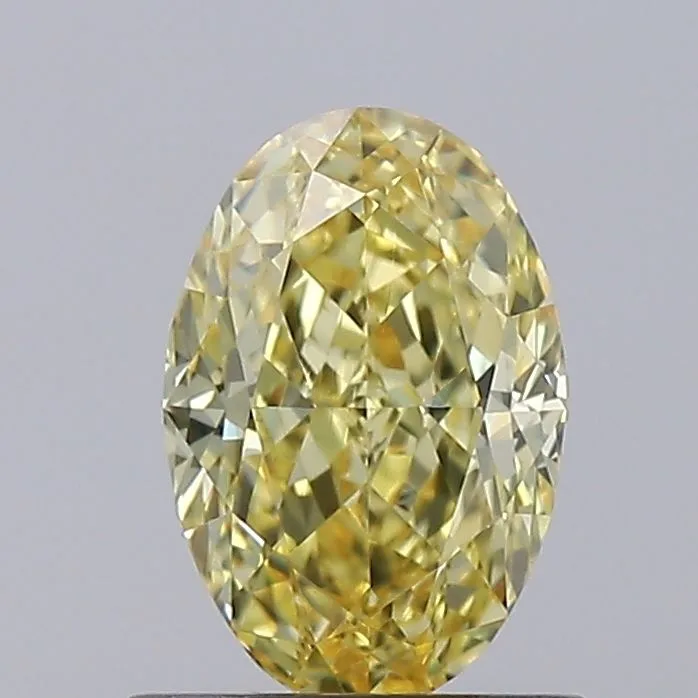 1.05ct OVAL Fancy Intense Yellow VVS2 Coloured Lab diamond