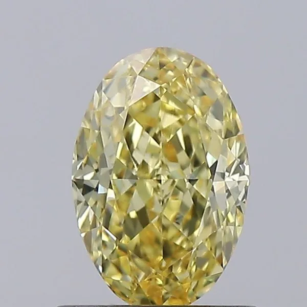 1.05ct OVAL Fancy Intense Yellow VVS2 Coloured Lab diamond