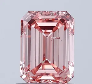 1ct EMERALD Fancy Intense Pink SI2 Coloured Lab diamond