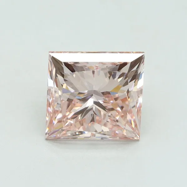 5.01ct PRINCESS Fancy Intense Pink VS1 Coloured Lab diamond