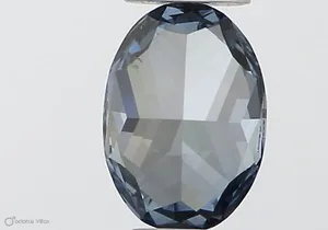 0.39ct OVAL Fancy Vivid Blue VS2 Coloured Lab diamond