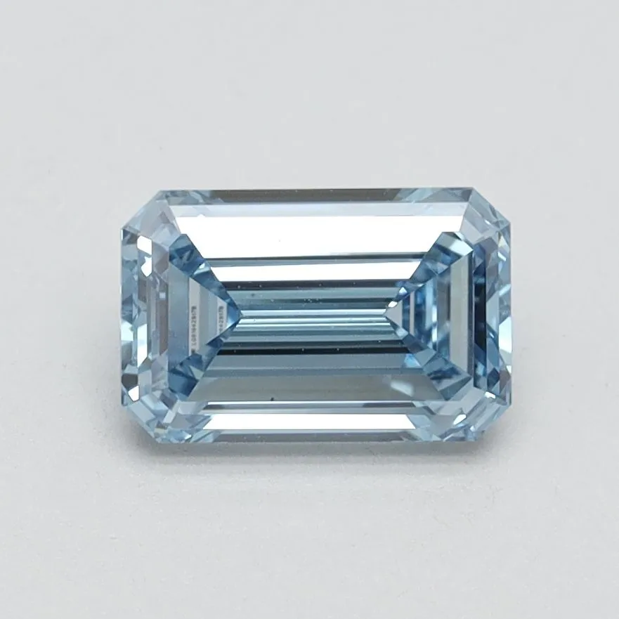 1.18ct EMERALD Fancy Intense Blue VS1 Coloured Lab diamond
