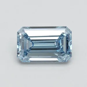 1.18ct EMERALD Fancy Intense Blue VS1 Coloured Lab diamond