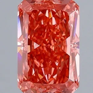 1.21ct RADIANT Fancy Vivid Pink VVS2 Coloured Lab diamond