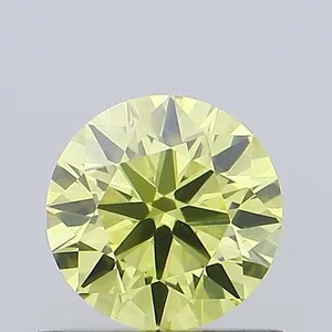 0.69ct ROUND Fancy Yellow VS2 Coloured Lab diamond