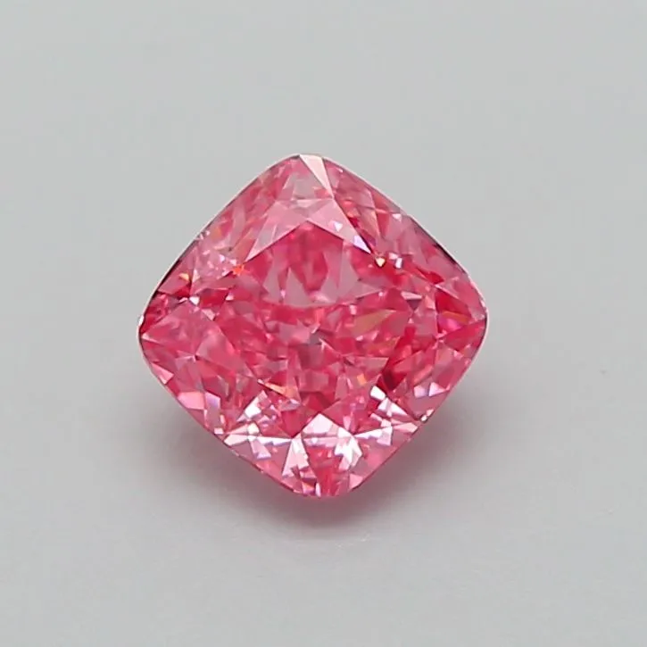 1.05ct CUSHION Fancy Vivid Pink VS2 Coloured Lab diamond